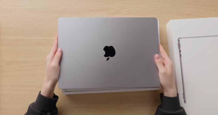 space grey macbook