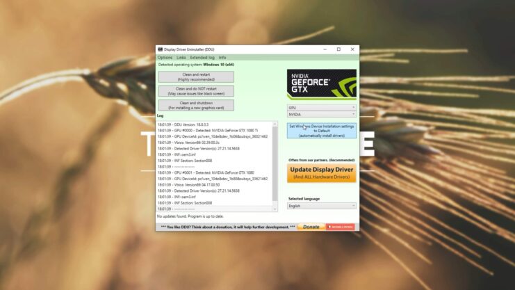 GPU Driver Uninstaller