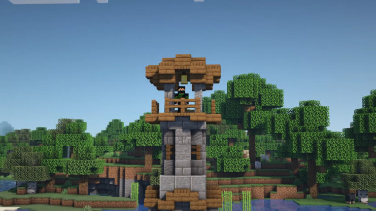 Fortified Stone Tower - minecraft house