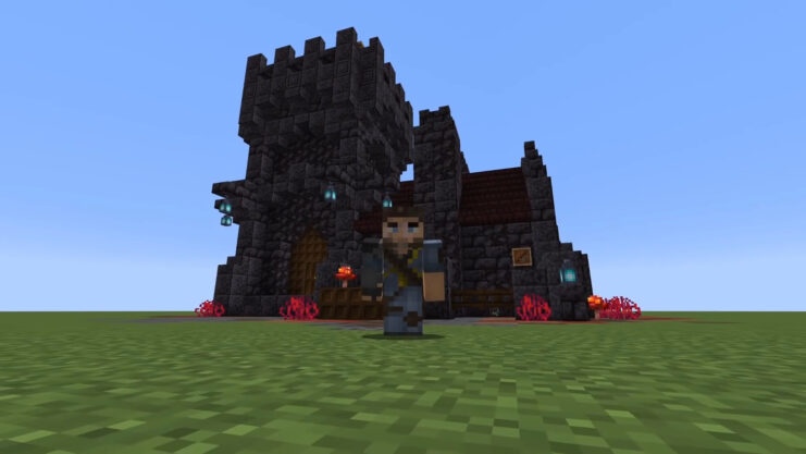 Nether Fortress House in minecraft