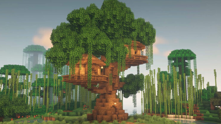 Treehouse in minecraft - tips on how to build